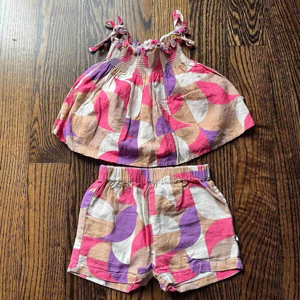 Oeuf Geometric Smocked Set (2-3Y)
